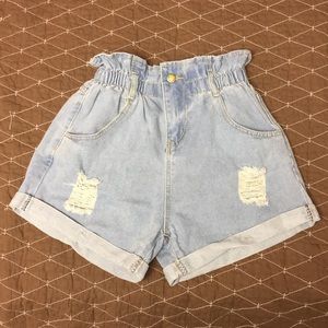Shein distressed denim shorts size L